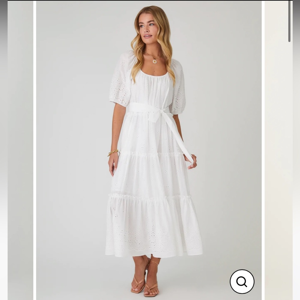 Fifteen Twenty Boho Tiered Poof Sleeves Dress